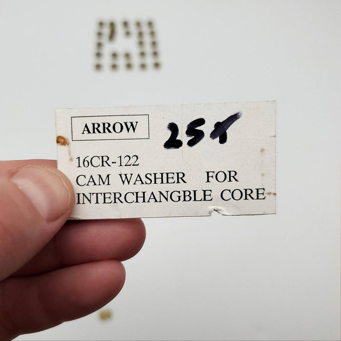 25x Arrow Cam Washers for 16CR-122 SFIC Mortise Cylinder Satin Brass NOS 3