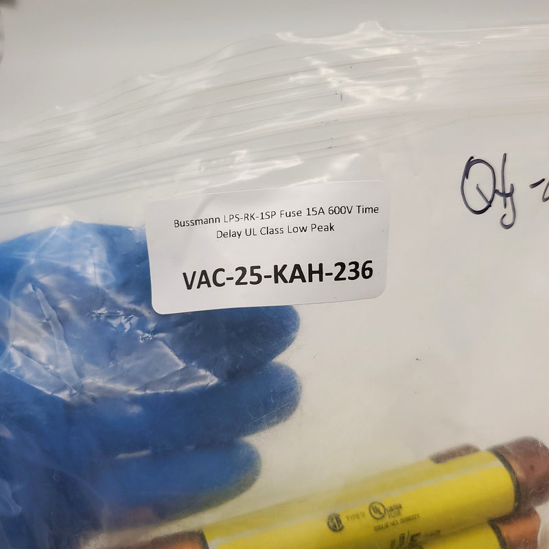 Bussmann LPS-RK-1SP Fuse 15A 600V Time Delay UL Class Low Peak 4