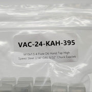 M10x1.5 4 Flute D6 Hand Tap High Speed Steel 3.14" OAL 9/32" Chuck Exactek 5