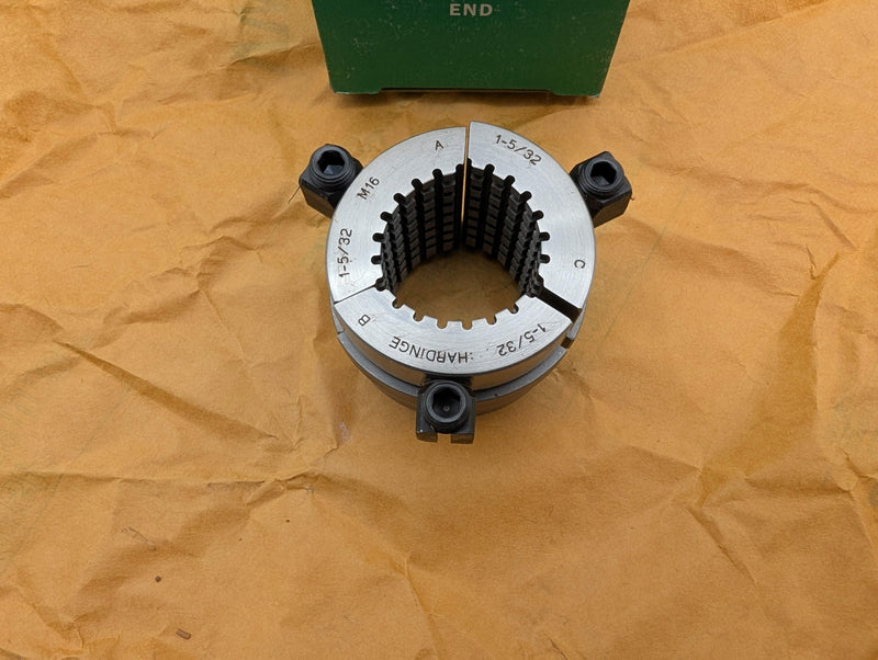 Hardinge M16 1-5/32" Round Serrated Collet Pads 3-Segment for M-Series Collet