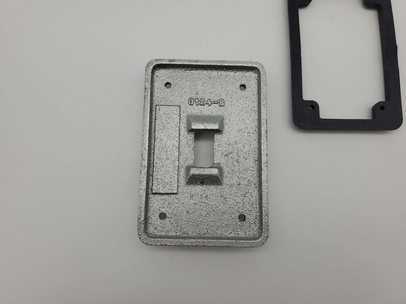 Crouse-Hinds DS32G Toggle Switch Cover Flush Mount w/ Gasket Cast Iron 3