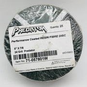 ARC Predator 71-057801W Resin Fiber Disc 5"x7/8" 24 Grit Performance Coated 25pk 1