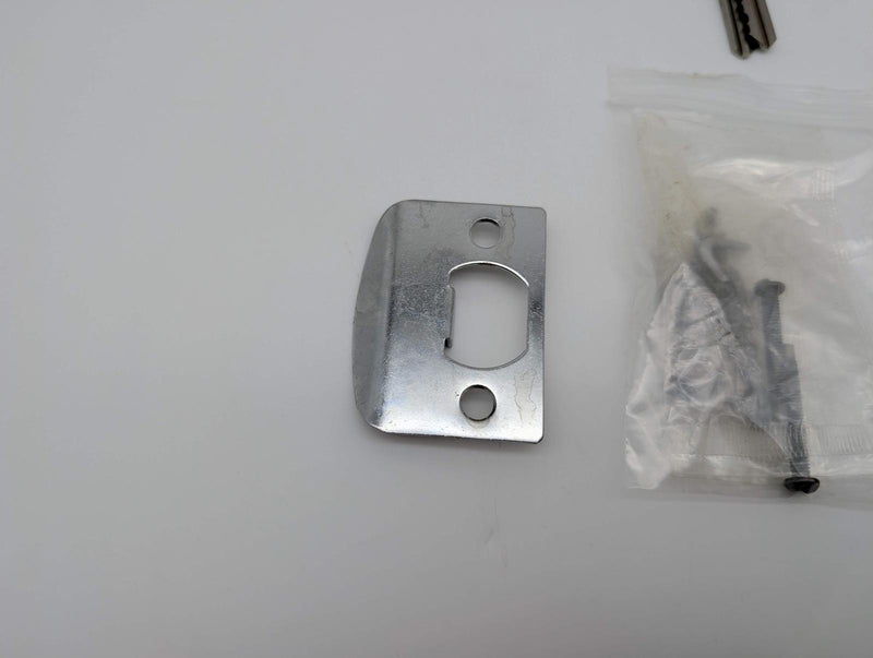 Kwikset Entry Door Knob Double Cylinder 2-3/8" Backset Bel Air Satin Chrome
