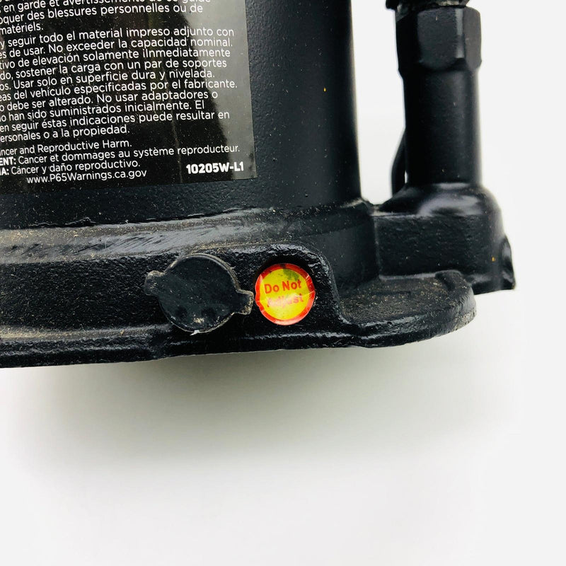 Omegalift 10205W Bottle Jack Hydraulic 20 TON Oval Height 9.75in Side Pump 9