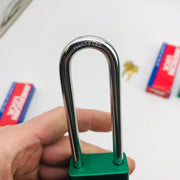 2x Master A1107GRNKD Padlock Green Anodized Aluminum 3in Shkle Keyed Differently 7