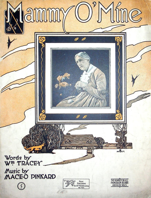 1919 Mammy O Mine Vintage Sheet Music Maceo Pinkard WM Tracey Shapiro Bernstein 1