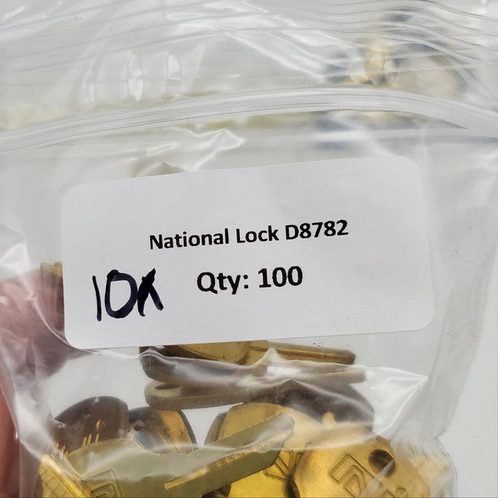 10x National CompX D8782 Key Blanks Brass 4 Disc for National Cabinet Locks 3