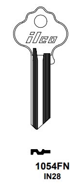 10x Ilco 1054FN Key Blanks IN28 Ilco, Almer and Peebee Nickel Plated NOS