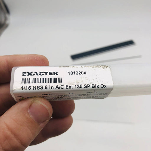 Aircraft Extension Drill Bit 1/16in x 6in HSS Blk Ox 135 Deg Split Point 12 PK 2