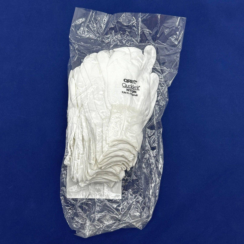 PIP QRP QualaKnit 91-721 Inspection Assembly Gloves Sz Small White Nylon 12 Pair 1
