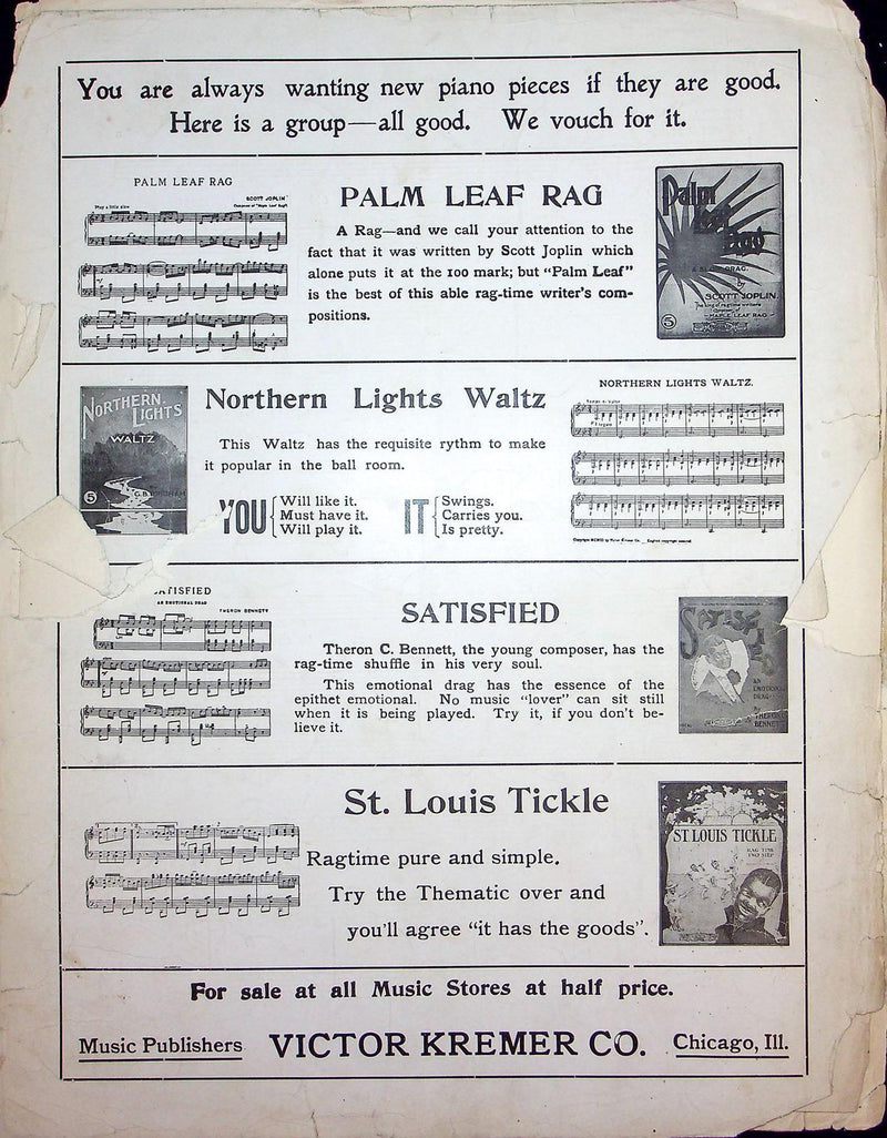 1903 In Old Ireland Meet Me There Vintage Sheet Music Large Alfred Solman 3