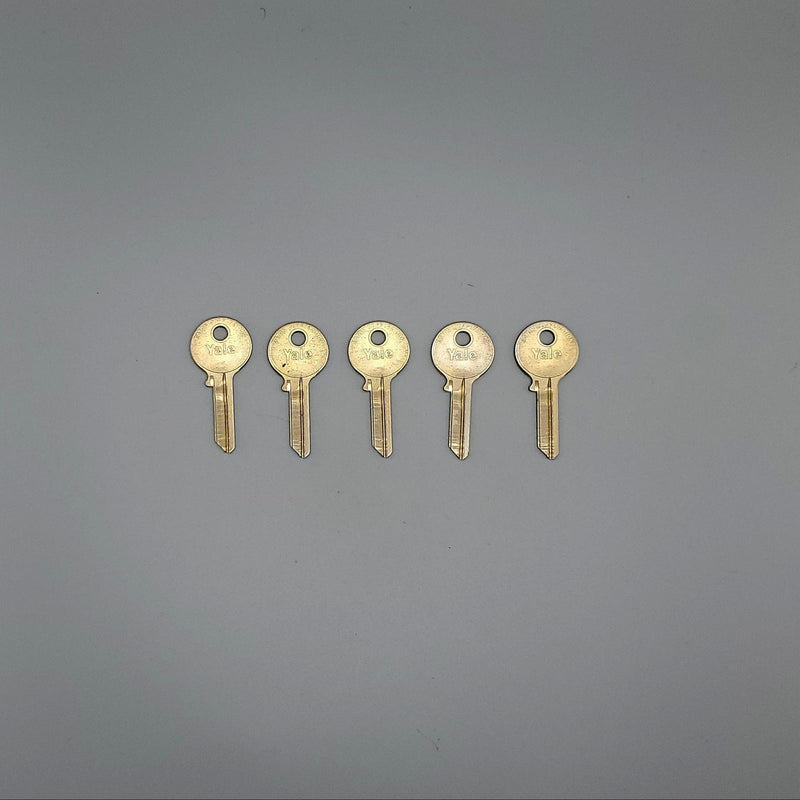 5x Yale RN13 1/2 Key Blanks JC Keyway Standard Surety Nickel Silver 5 Pin NOS 3