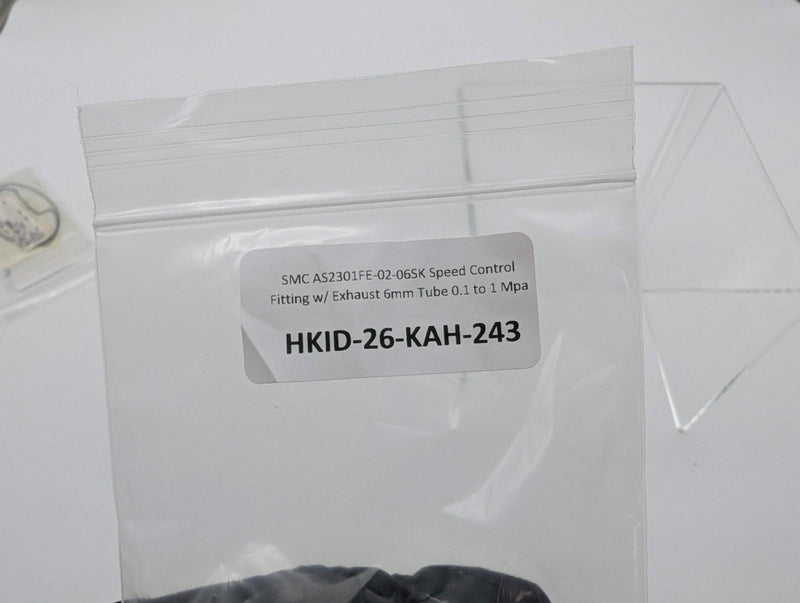 SMC AS2301FE-02-06SK Speed Control Fitting w/ Exhaust 6mm Tube 0.1 to 1 Mpa 4