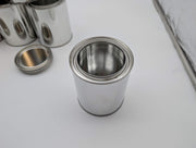 Empty Quart Paint Cans w/ Lids Metal Unlined 4.85" H 4.25" D Pack of 6 2