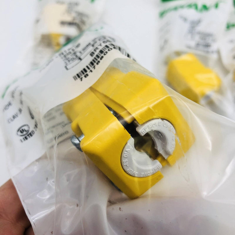 Bryant BRY5965Y Nylon Plug Nema 5-15P 15A 125V 2 Pole 3 Wire Grounding Box of 10 4