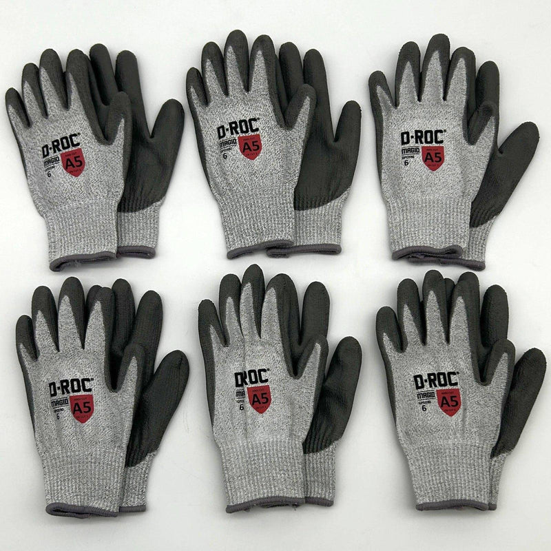 Magid D-Roc GPD590 Chemical and Cut Resistant Glove Size 6 XS Poly Palm 6 Pairs 1