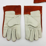 MCR Safety 4921 Welders Leather Gloves Size Large Red Ram Premium Cowhide 2 Pair 4
