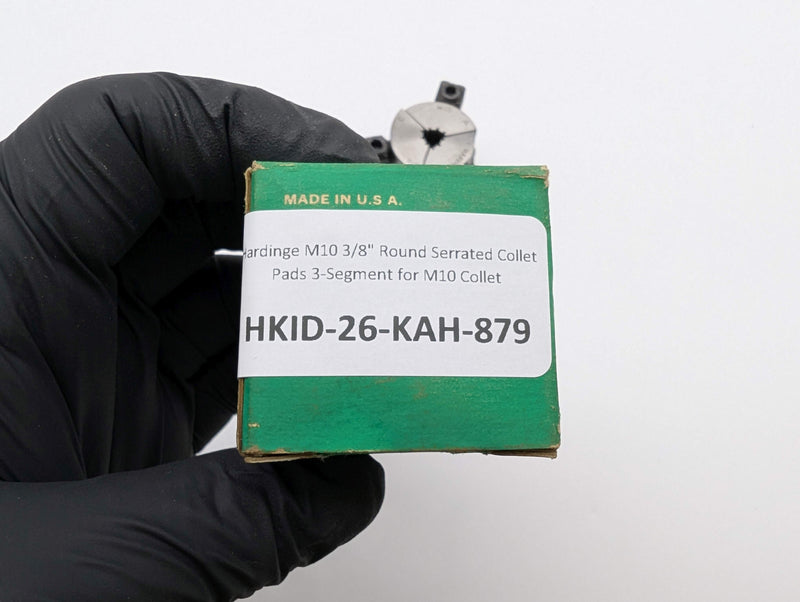Hardinge M10 3/8" Round Serrated Collet Pads 3-Segment for M10 Collet