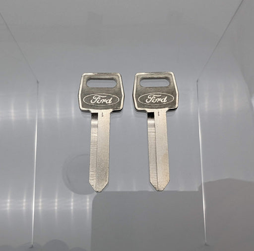 2x Ford Original Ignition Key Blanks Oval Logo Older Cobra, Ranger, Crown Vic 1