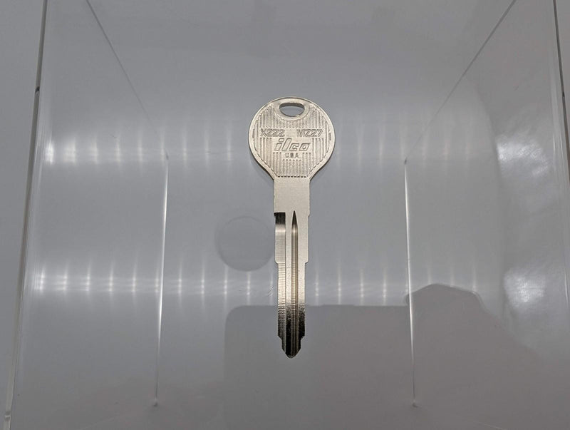 10x Ilco X222 / MZ27 Key Blanks for Some Older Mazda Vehicles Nickel Plated 1