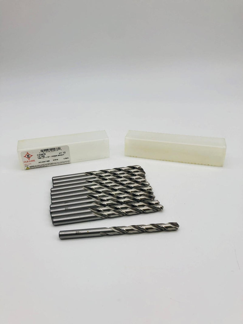12x Cle-Line C22978 Jobber Drill Bit 1898 Spiral 2 Flutes HSS Bright 4.125 OAL 6