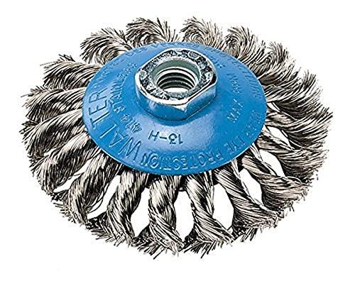 Walter 13H714 Wire Wheel Brush 7" x 5/8"-11 Carbon Steel Saucer Cup Knot-Twisted 1