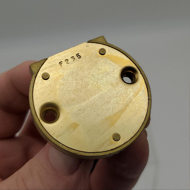 Illinois Cabinet Lock Dead Bolt 3/4"L x 7/8" Cyl D5045 Brass Keyed Different 4