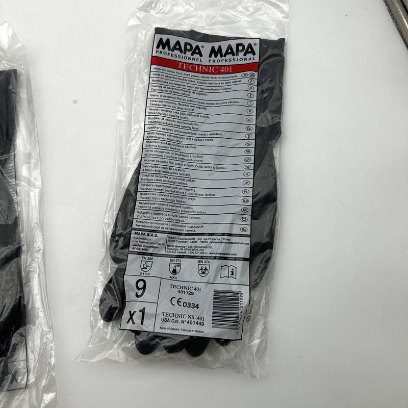 Mapa 401449 Technic NS-401 Chemical Resistant Gloves XL Neoprene 22 Mil 12 Pairs