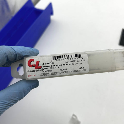 Chicago-Latrobe 45859 Jobber Length Drill Bit 150ASP 6.40mm Black Oxide 12pk 2