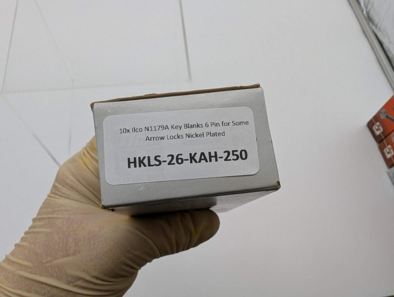 10x Ilco N1179A Key Blanks 6 Pin for Some Arrow Locks Nickel Plated