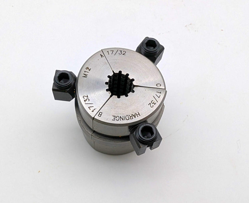 Hardinge M12 17/32" Round Serrated Collet Pads 3-Segment for M12 Collet