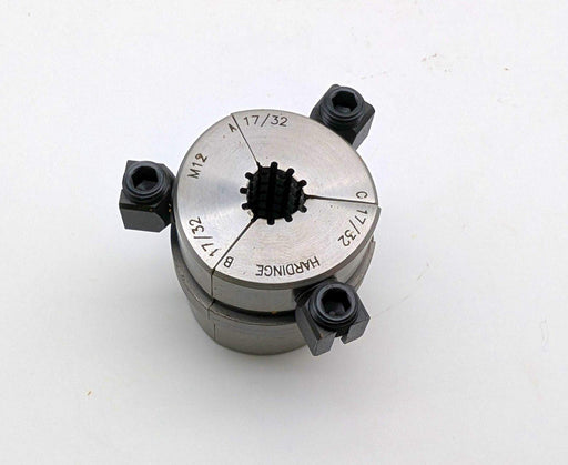 Hardinge M12 17/32" Round Serrated Collet Pads 3-Segment for M12 Collet 1