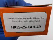 10x Ilco 1054WC Key Blanks 5 Pin FA1 For Some Falcon Locks Nickel Plated 3