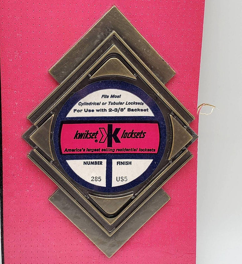 Kwikset Escutcheon Antique Brass Deadbolt or Knob Trim 5-1/4" Outer Diameter NOS 1