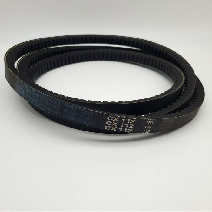 D&D Power CX112 Belt Notched 0.88" Wide 116" Length 17/32" Thick CX Section 1