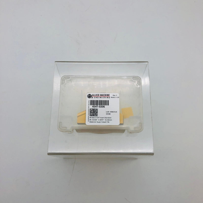 Allied Machine 454T-0206 Drill Insert 4 GEN2 TA Super Cobalt TIN 2-3/16 8