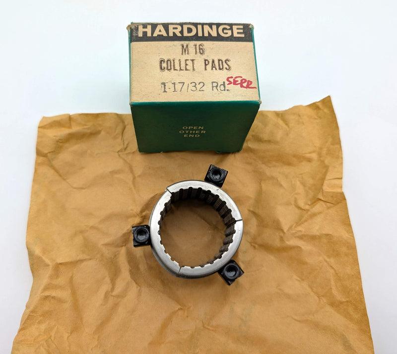 Hardinge M16 1-17/32" Round Serrated Collet Pads 3-Segment for M-Series Collet