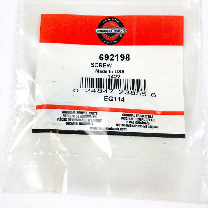 Briggs and Stratton 692198 Screw OEM NOS Sealed Clear USA 4