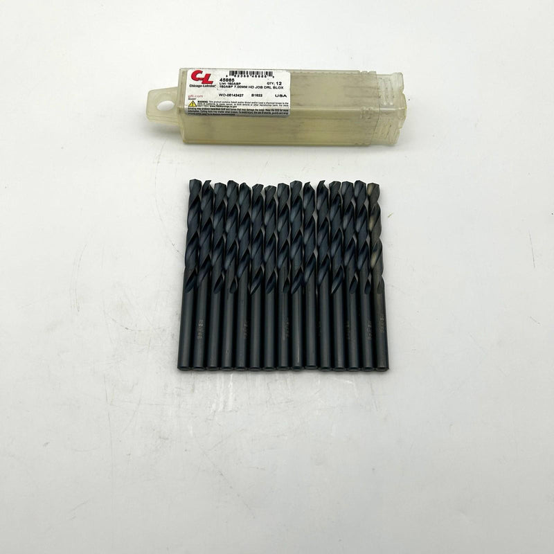 Chicago Latrobe 45865 Jobber Drill Bit 150ASP 7.00mm HSS Black Oxide Pack of 15