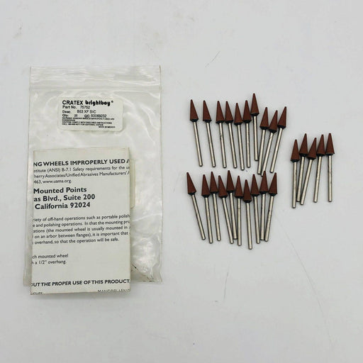 Cratex Brightboy 75752 Mounted Rubber Cushion Wheel Point B53 XF SIC Pack of 25 1