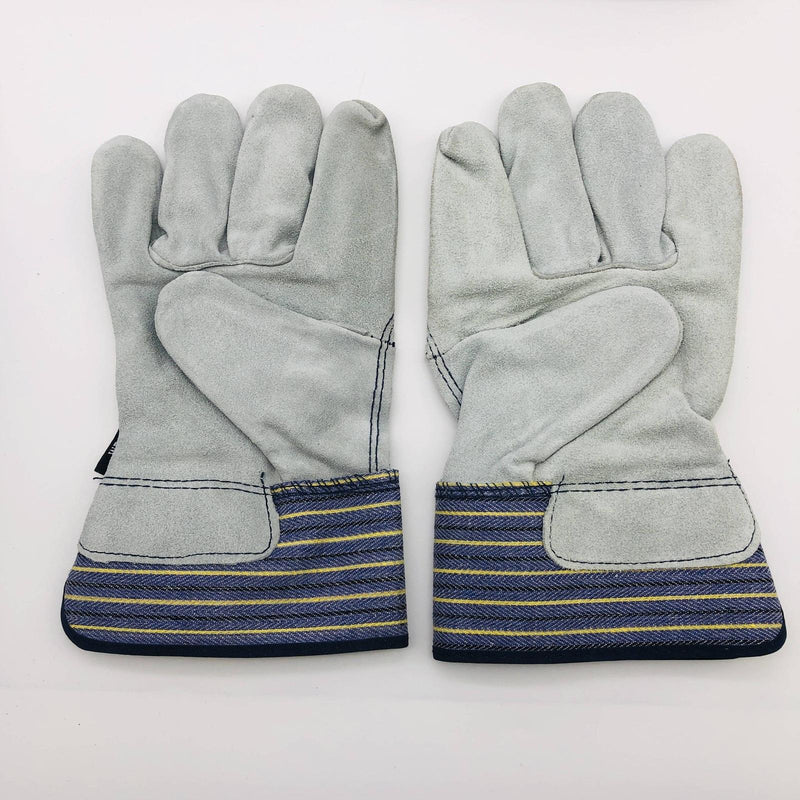 MCR Safety 1400 Split Leather Palm Work Gloves Size XL Safety Cuff 2.5"L 6 Pair 5