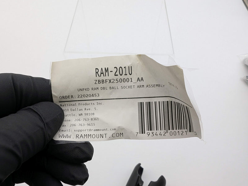 Ram Mounts RAM-201U Double Socket Arm Medium Arm Length for Size C Ball