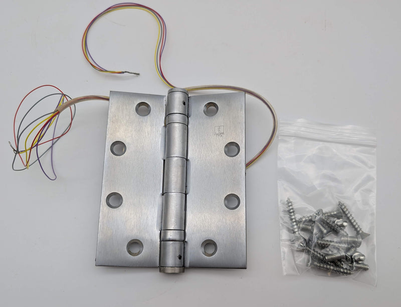 ACS 1104 BB1279 ETW-4 Electric Hinge 5" x 4" 4-Wire Satin Chrome Non Remove Pin