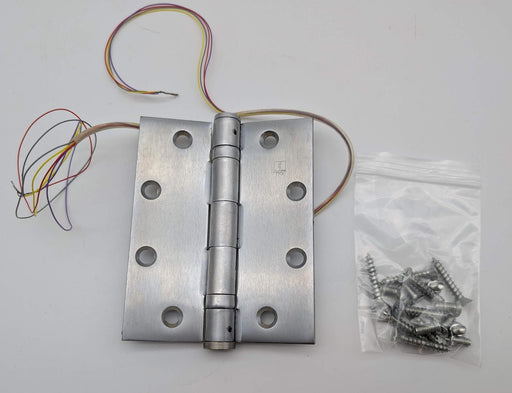 ACS 1104 BB1279 ETW-4 Electric Hinge 5" x 4" 4-Wire Satin Chrome Non Remove Pin 1