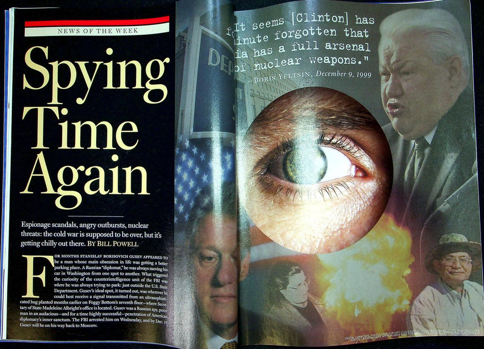 Newsweek Magazine December 20 1999 Y2K Clinton Bush Election Espionage Spies 4