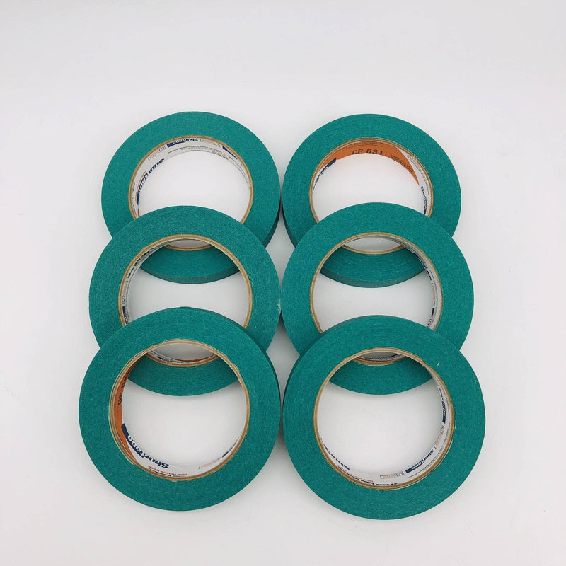 Shurtape CP 631 Green Masking Tape 18MM x 55M Colored General Purpose 6 Rolls 9