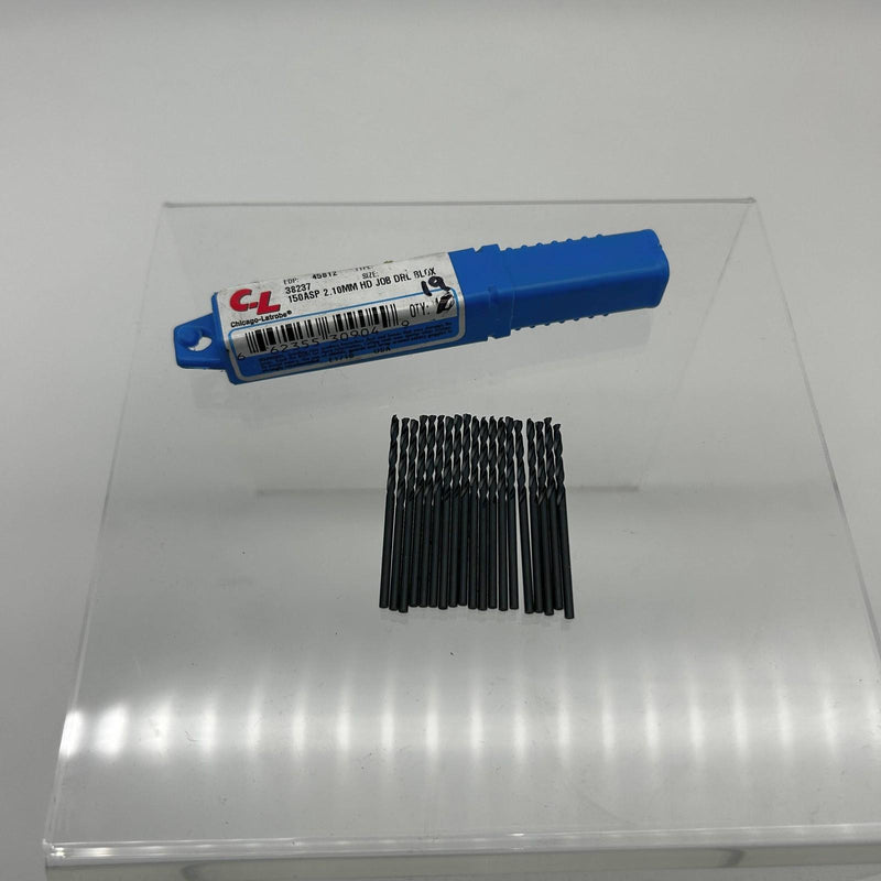 Chicago-Latrobe 45812 Jobber Drill Bit 2.10mm 150ASP Heavy Duty 2 Flutes 19pk 10