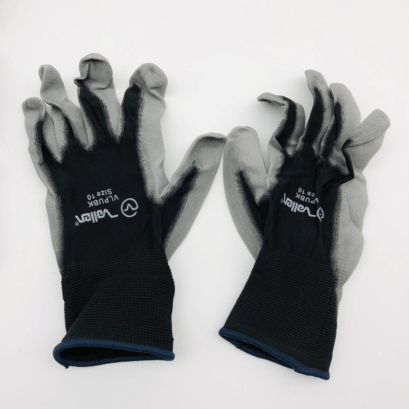 Wells Lamont VLPUBK Coated Work Gloves Sz 10/XL Polyurethane Nylon 12 Pairs 2