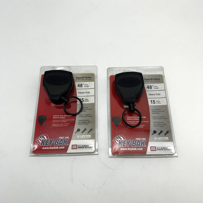 Key-Bak 0S48-803 Retractable Keychain Super48 Heavy Duty 48" Cord 15 Keys 2pk 8
