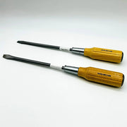 Vessel 350-9-200 Flat Head Screwdriver Wood Handle Tang-Thru S/D Long Shank 2pk 1